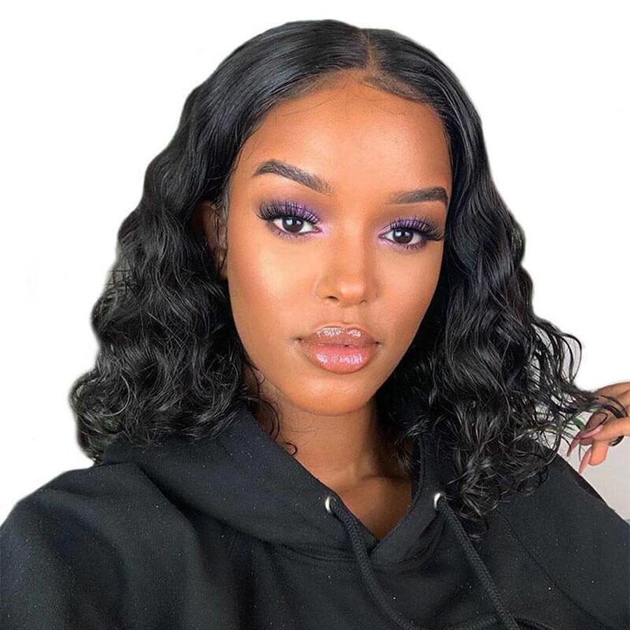 Pre-Plucked Virgin Hair Lace Front Bob Wig Body Wave
