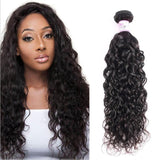 Brazilian Virgin Hair 100% Human Hair Water Wave (#1B Natural Black)