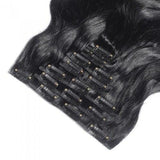 16 – 26 Inch Clip In Remy Hair Extensions Body Wave (#1 Jet Black)