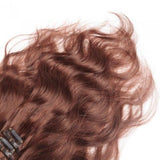 16 – 26 Inch Clip In Remy Hair Extensions Body Wave (#33 Dark Auburn)