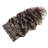 16 – 26 Inch Clip In Remy Hair Extensions Body Wave (#4 Medium Brown)