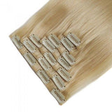 16 – 26 Inch Clip In Remy Hair Extensions Straight (#613 Bleach Blonde)