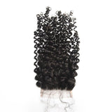 10 – 20 Inch Virgin Hair Curly Wave 4 x 4 Lace Closure (#1B Natural Black)
