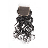 10 – 20 Inch Virgin Hair Natural Wave 4 x 4 Lace Closure (#1B Natural Black)