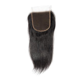 10 – 20 Inch Virgin Hair Straight Lace Closure #1B Natural Black