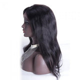 Pre-Plucked Full Lace Wig Virgin Hair Straight #1B