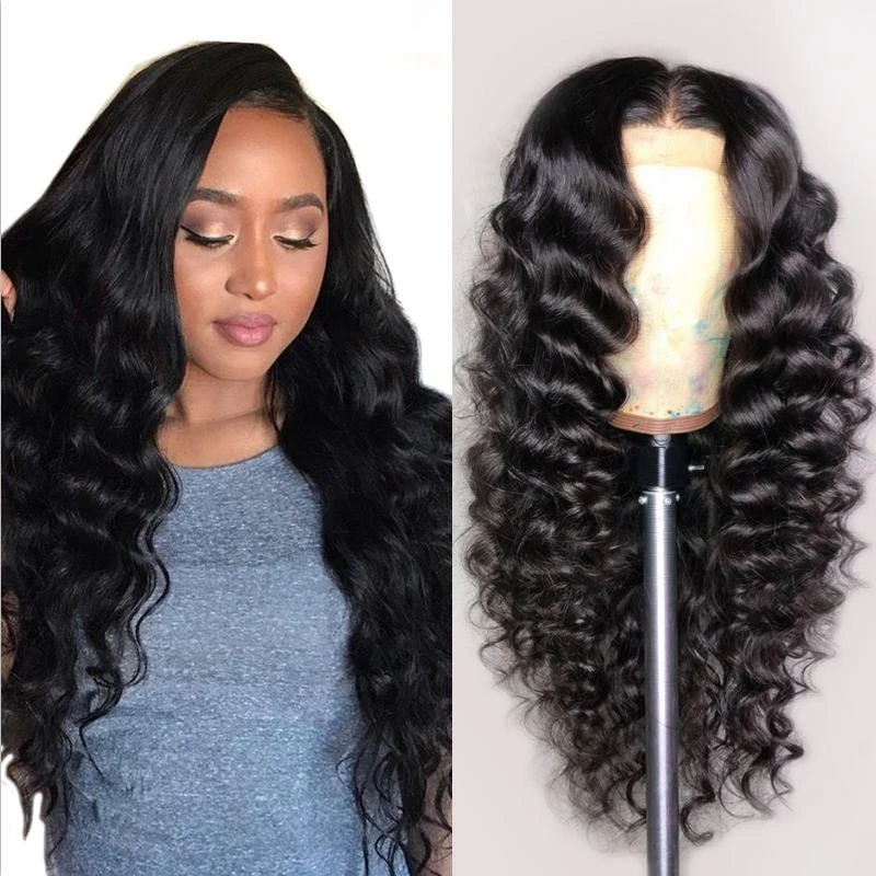 Pre-Plucked Lace Front Wig Virgin Hair Loose Wave