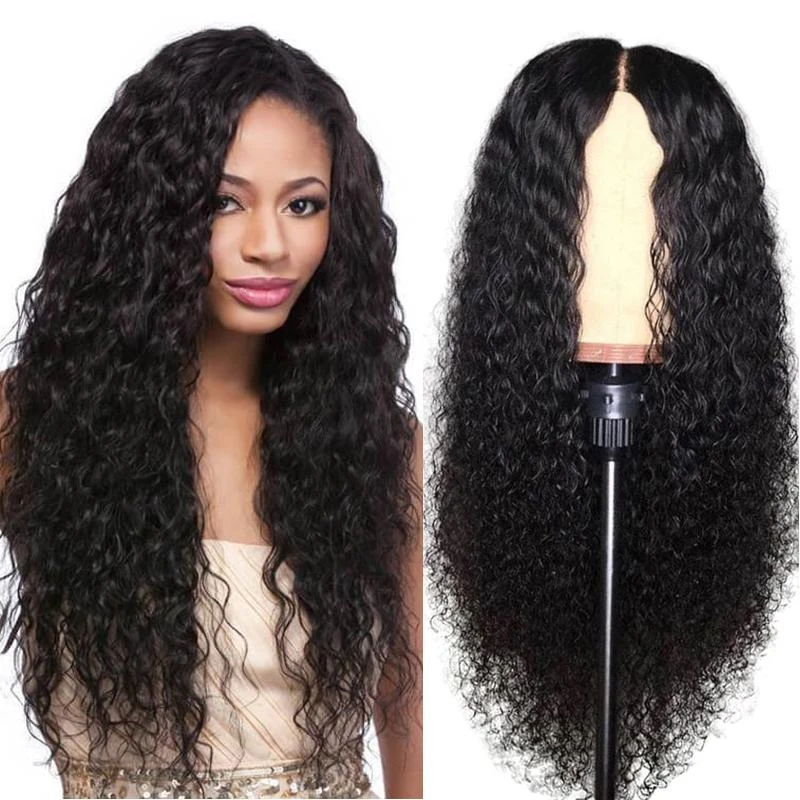 Pre-Plucked Lace Front Wig Virgin Hair Water Wave