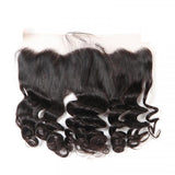 10 – 20 Inch Virgin Hair Loose Wave 13 x 4 Lace Frontal (#1B Natural Black)