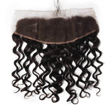 10 – 20 Inch Virgin Hair Natural Wave Lace Frontal (#1B Natural Black)