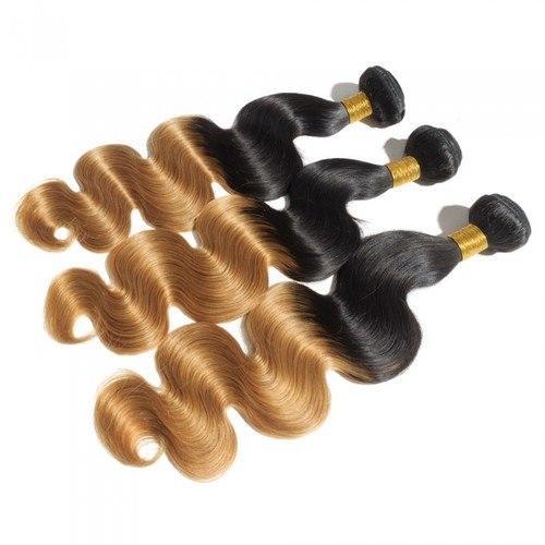 16 – 26 Inch Ombre Hair Human Remy Hair Extensions Body Wave (#1B/#27)