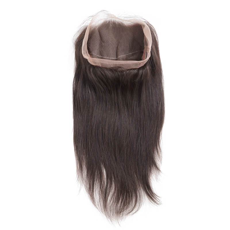 10 – 20 Inch 360 Lace Frontal Straight #1B Natural Black