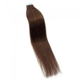 16 – 24 Inch Tape In Remy Hair Extensions Straight (#4 Medium Brown)