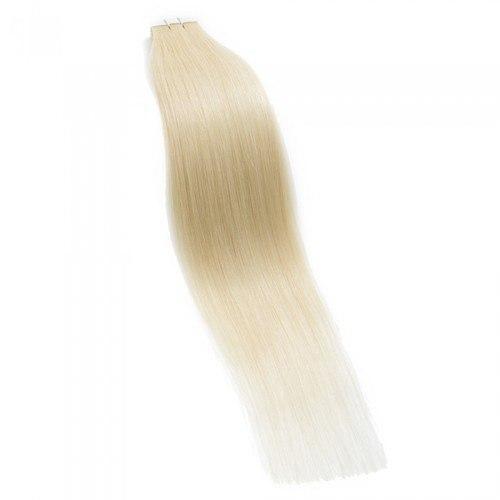 16 – 24 Inch Tape In Remy Hair Extensions Straight (#613 Bleach Blonde)