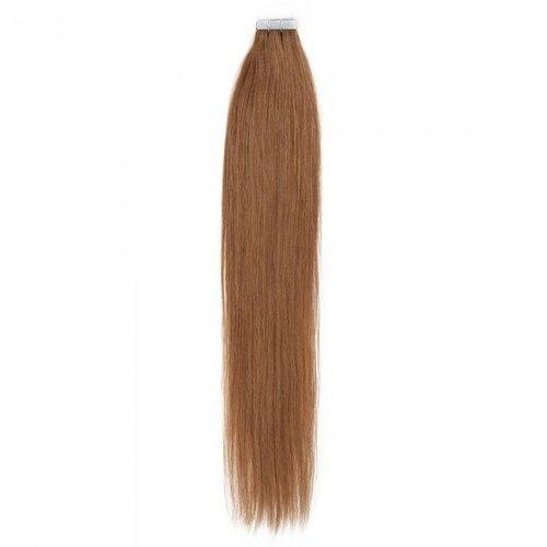 16 – 24 Inch Tape In Remy Hair Extensions Straight (#8 Light Brown)