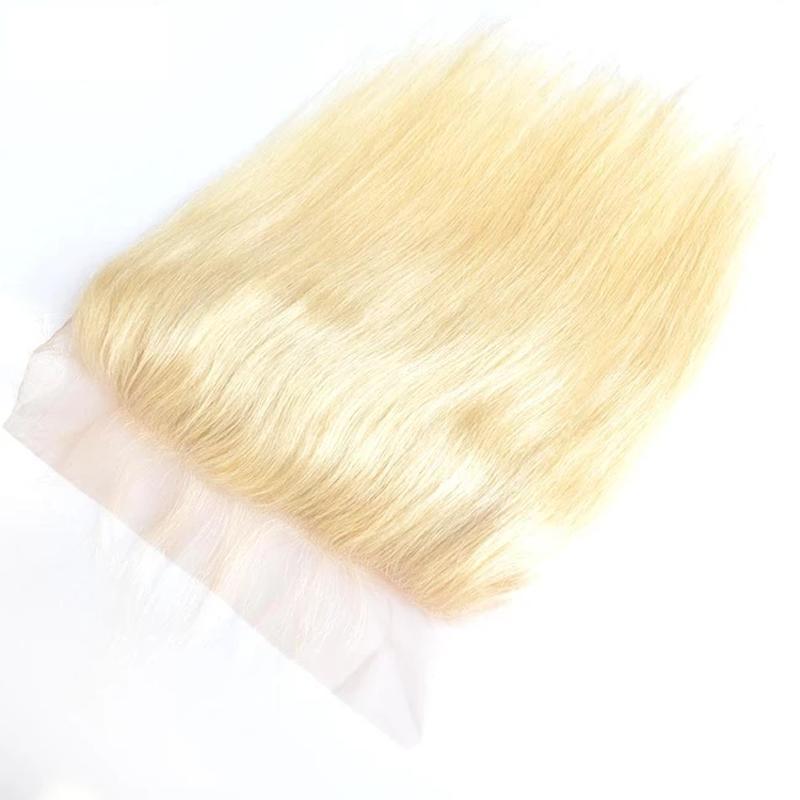 10 – 20 Inch Virgin Hair Straight Transparent Lace Frontal (#613 Bleach Blonde)