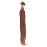 16 – 24 Inch Nail U Tip Remy Hair Extensions Straight (#33 Dark Auburn)