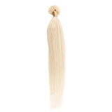 16 – 24 Inch Nail U Tip Remy Hair Extensions Straight (#60 White Blonde)