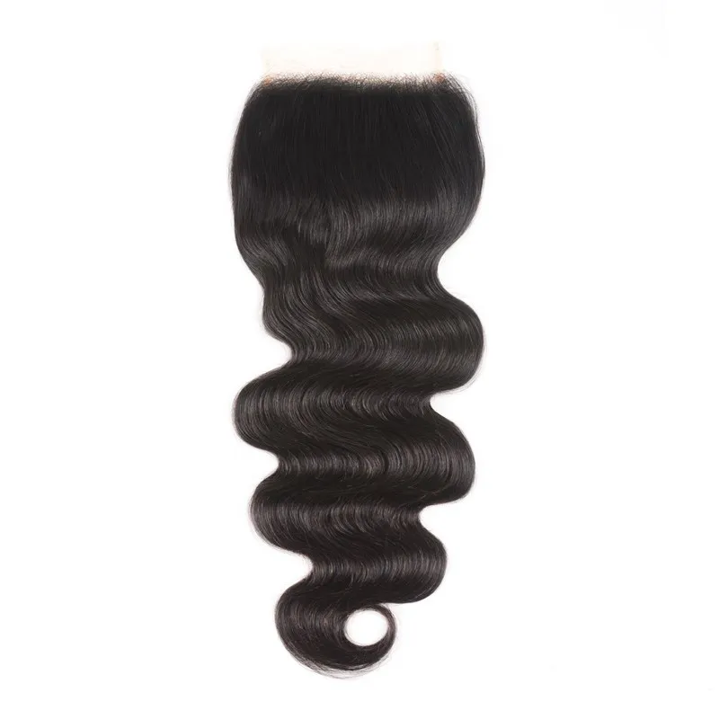 10A Virgin Hair 4 Bundles with 4 x 4 Lace Closure Body Wave Hair