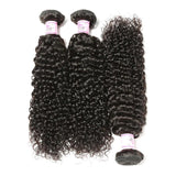 10A Virgin Hair 3 Bundles with 13 x 4 Lace Frontal Curly Wave Hair