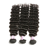 10A Virgin Hair 3 Bundles with 13 x 4 Lace Frontal Deep Wave Hair