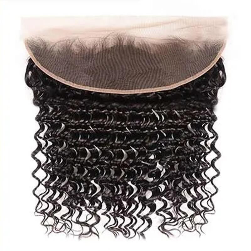 10A Virgin Hair 4 Bundles with 13 x 4 Lace Frontal Deep Wave Hair
