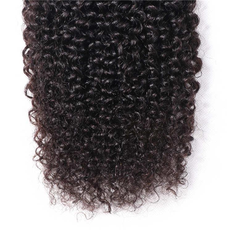 10A Indian Virgin Hair 100% Human Hair Kinky Curly (#1B Natural Black)