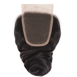 10A Virgin Hair 3 Bundles with 4 x 4 Lace Closure Loose Wave Hair