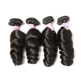 10A Virgin Hair 4 Bundles with 13 x 4 Lace Frontal Loose Wave Hair