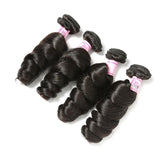 10A Virgin Hair 4 Bundles with 13 x 4 Lace Frontal Loose Wave Hair
