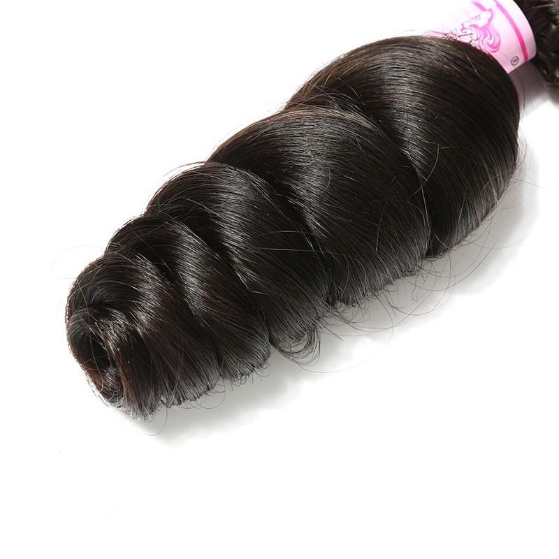 10A Peruvian Virgin Hair 100% Human Hair Loose Wave (#1B Natural Black)
