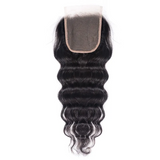 10A Virgin Hair 3 Bundles with 4 x 4 Lace Closure Natural Wave Hair