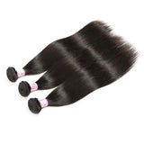 10A Virgin Hair 3 Bundles with 4 x 4 Lace Closure Straight Hair