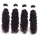 10A Virgin Hair 4 Bundles with 4 x 4 Lace Closure Water Wave Hair