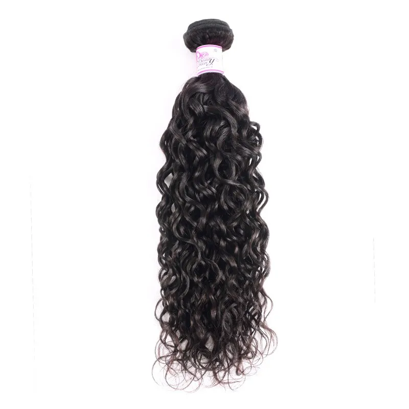 10A Malaysian Virgin Hair 100% Human Hair Water Wave (#1B Natural Black)