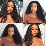 Human Hair Wigs 13 x 4 Lace Front Wigs Virgin Hair Loose Wave Wig #1B